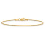 10k 1.2mm Parisian Wheat Chain Anklet - Image 3