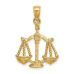 14k Large Libra Zodiac Charm