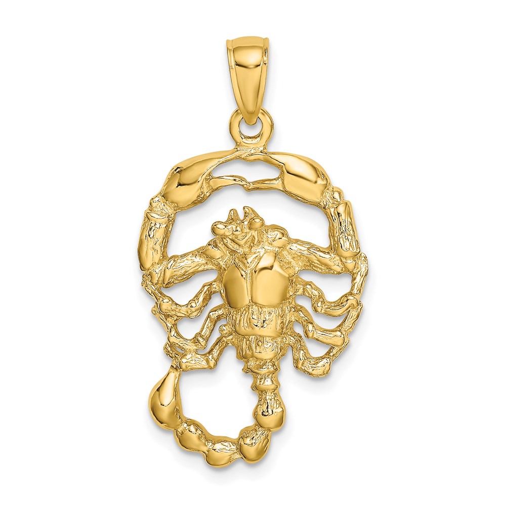 C3174-1.jpg 14k Large Scorpio Zodiac Charm - Image 1