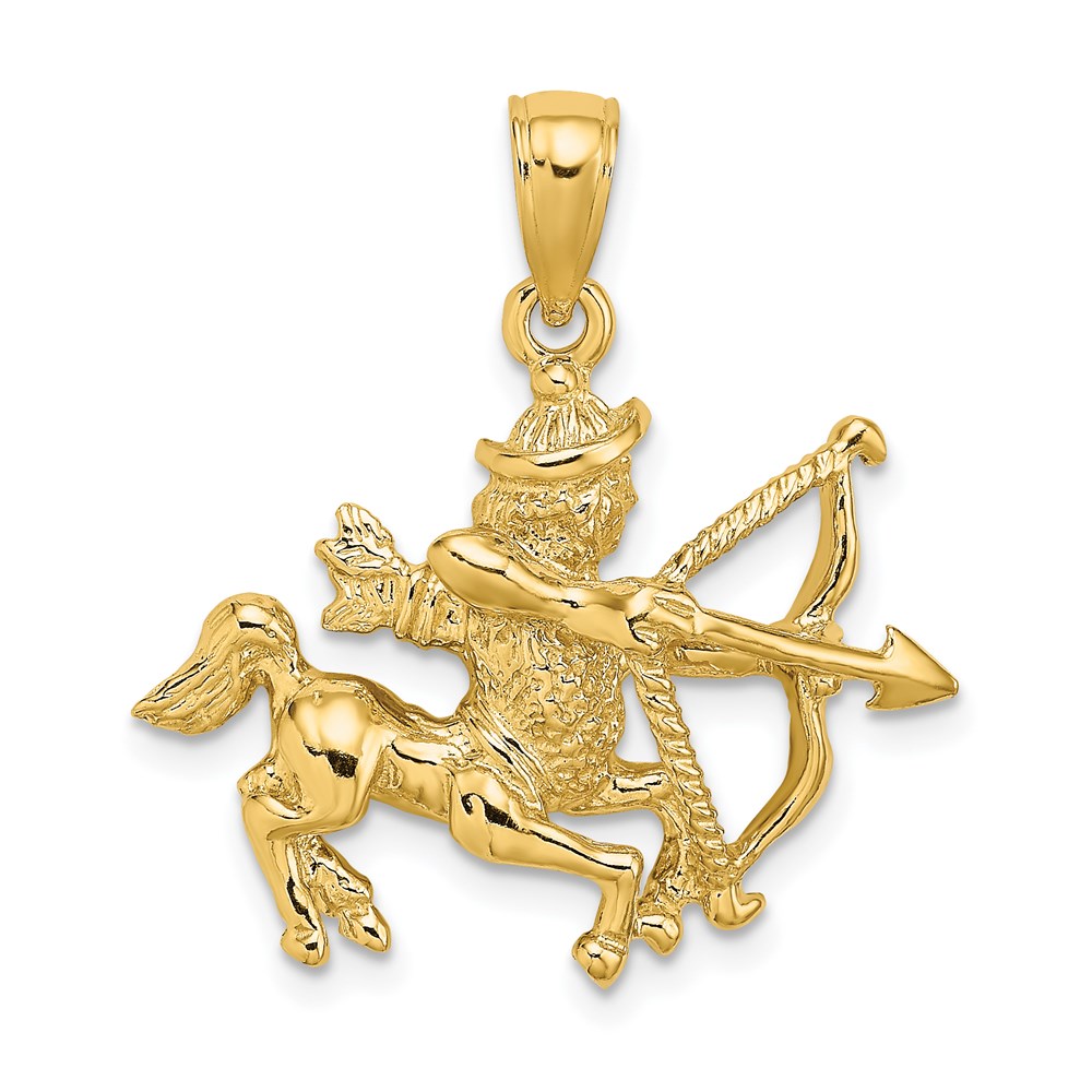 C3175-1.jpg 14k Large Sagittarius Zodiac Charm - Image 1