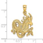14k Large Capricorn Zodiac Charm - Image 3
