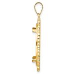Wideband Distinguished Coin Jewelry 14k Polished Fancy 22.0mm Prong Coin Bezel Pendant - Image 2