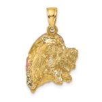 14K 3-D Pink and White Enamel Conch Shell Charm - Image 2