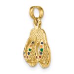 14k  3-D Multi-Color Enamel Double Flip-Flop Charm - Image 5