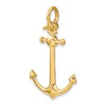 14K 3-D Anchor with Shackle Bail Charm - Image 4