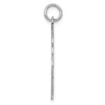 Sterling Silver Rh-plt Engraveable Polished Front/Satin Back Disc Charm - Image 2