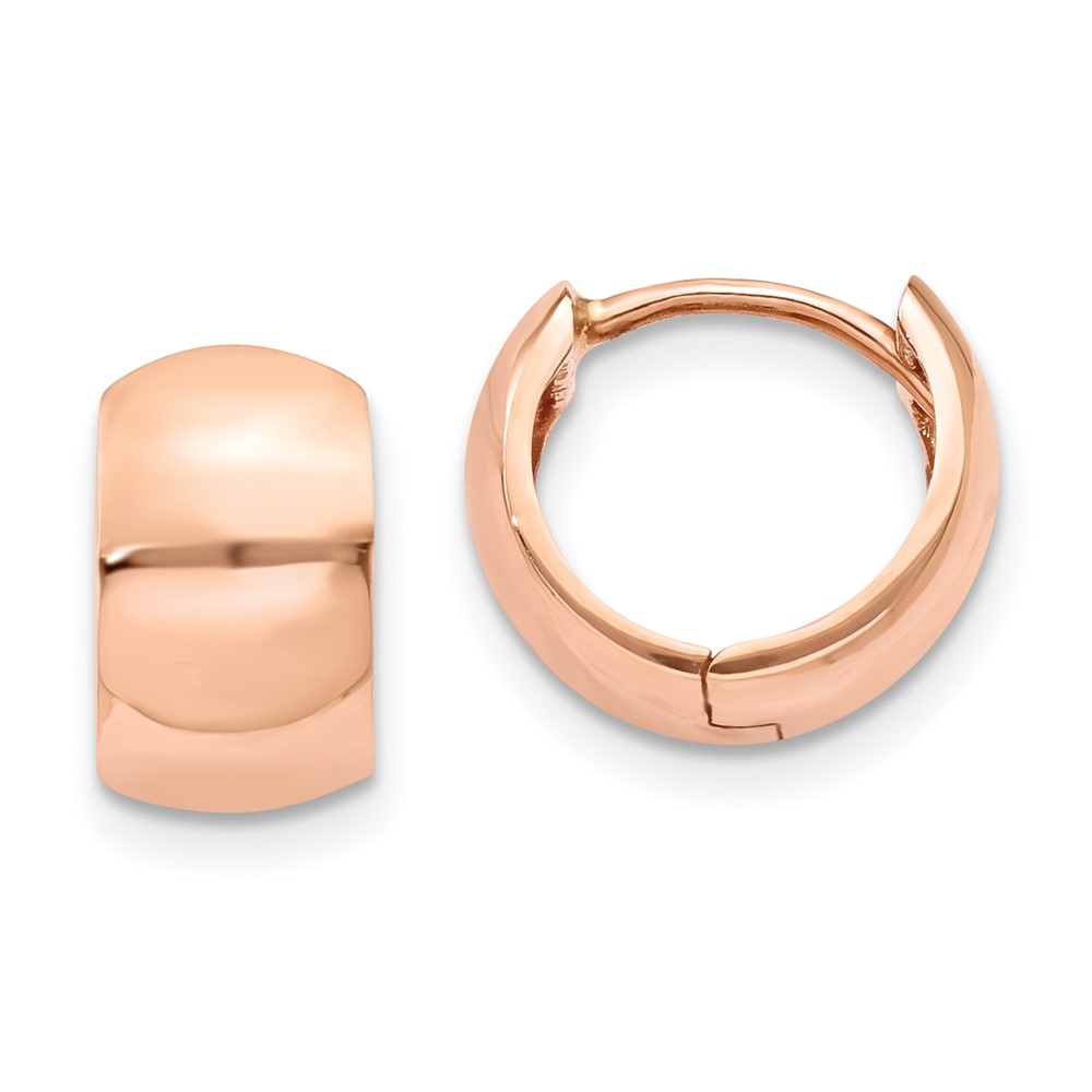 TF760-1.jpg 14k Rose Gold Round Hinged Hoop Earrings - Image 1