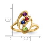 14k Genuine 4 Stone Mother's Ring - Image 6