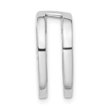 14k White Gold Holds 6mm Stone Slide Mounting Fits up to 6mm Regular/8mm Fancy or Reversible Omega