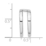 14k White Gold Holds 6mm Stone Slide Mounting Fits up to 6mm Regular/8mm Fancy or Reversible Omega - Image 4