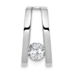 14k White Gold Holds 6.8mm Stone Slide Mounting Fits up to 6mm Regular/8mm Fancy or Reversible Omega - Image 3