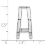 14k White Gold Holds 6.8mm Stone Slide Mounting Fits up to 6mm Regular/8mm Fancy or Reversible Omega - Image 4