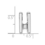 14k White Gold Holds 4.1mm Stone Slide Mounting Fits up to 4mm Regular/6mm Fancy or Reversible Omega - Image 3