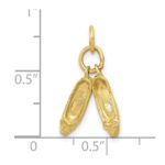 10k Ballet Slippers Charm - Image 3
