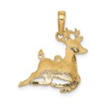 10K Polished Reindeer Pendant - Image 4