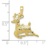 10K Polished Reindeer Pendant - Image 3