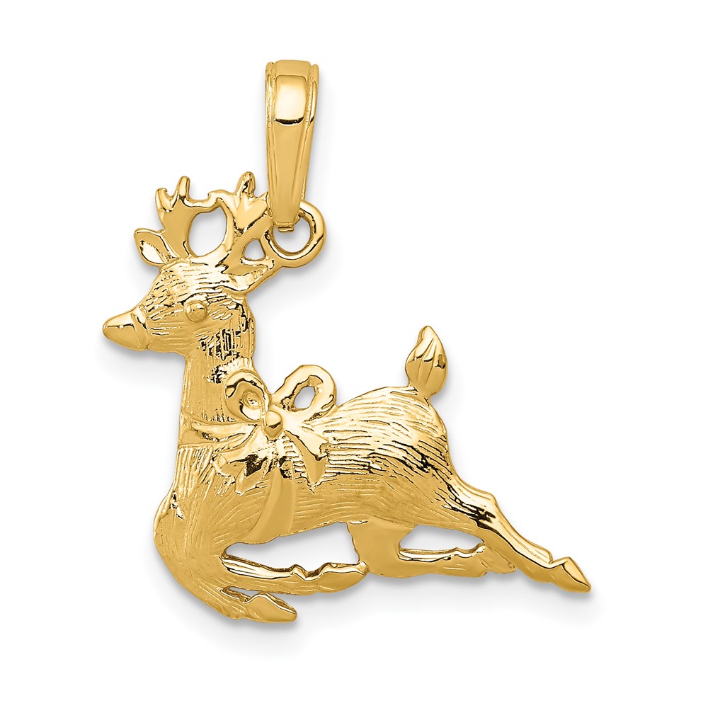 10A1589.jpg 10K Polished Reindeer Pendant - Image 1