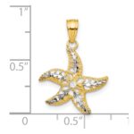 10K w/Rhodium Starfish Charm - Image 3