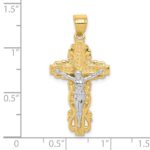 10K w/ Rhodium Crucifix Pendant - Image 3