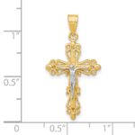 10K w/Rhodium Crucifix Pendant - Image 3