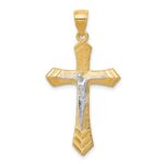 10K w/Rhodium Passion Crucifix Pendant