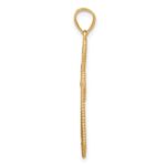 10K w/Rhodium Diamond-Cut Cross Pendant - Image 2