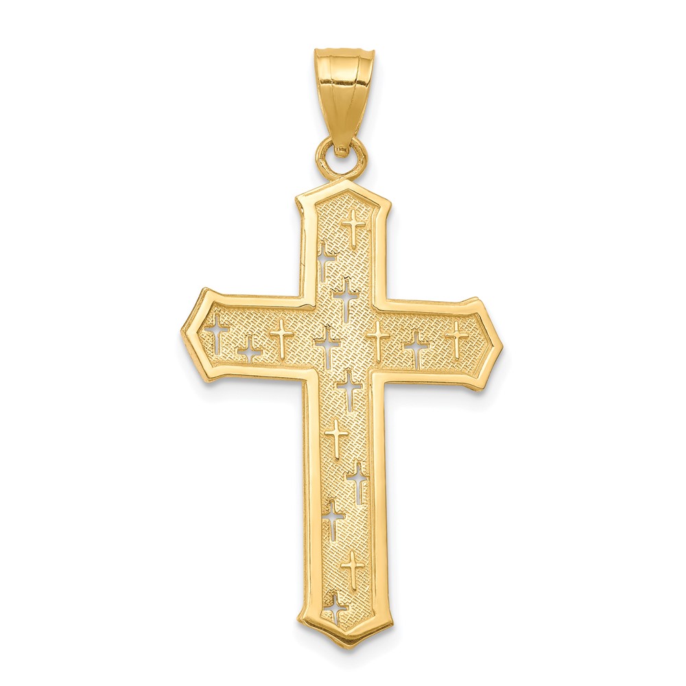 10C1317.jpg 10k Passion Cross Pendant - Image 1