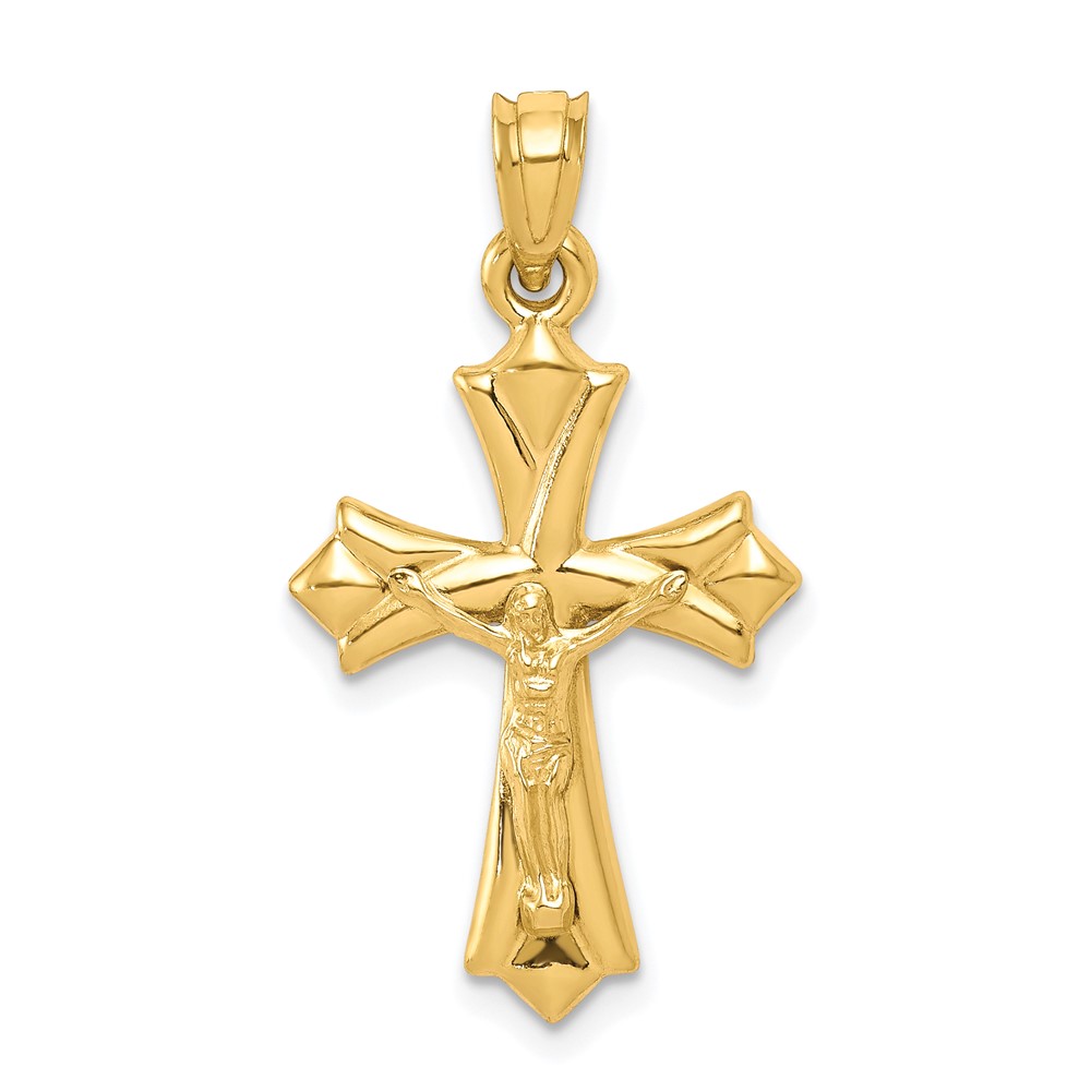 10C1340.jpg 10k Reversible Crucifix /Cross Pendant - Image 1