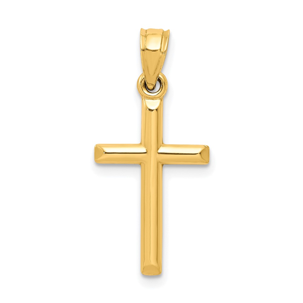 10C1344.jpg 10k Polished Hollow Cross Pendant - Image 1