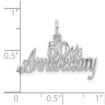 10k White Gold 50th Anniversary Charm - Image 2