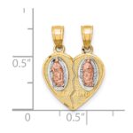 10K Two-Tone w/White Rhodium Break Apart Te Amo Pendant - Image 4