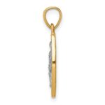 10K w/Rhodium CZ Pave Lady of Guadalupe Pendant - Image 2