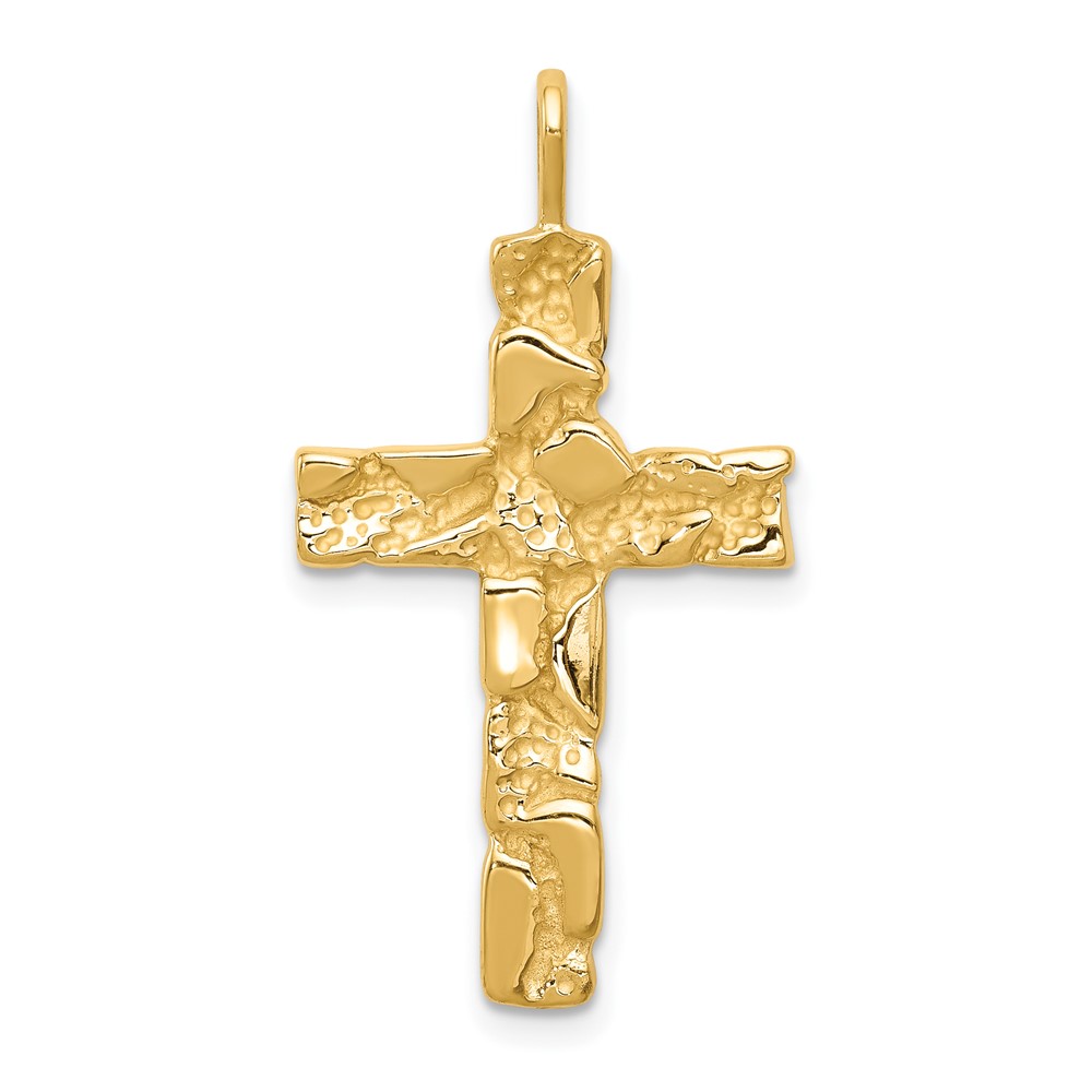 10C1480.jpg 10k Nugget Cross Pendant - Image 1