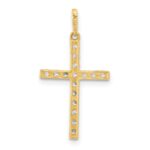 10K Polished CZ Latin Cross Charm - Image 3