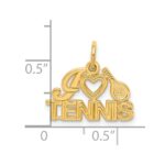 10K I HEART TENNIS Charm - Image 3