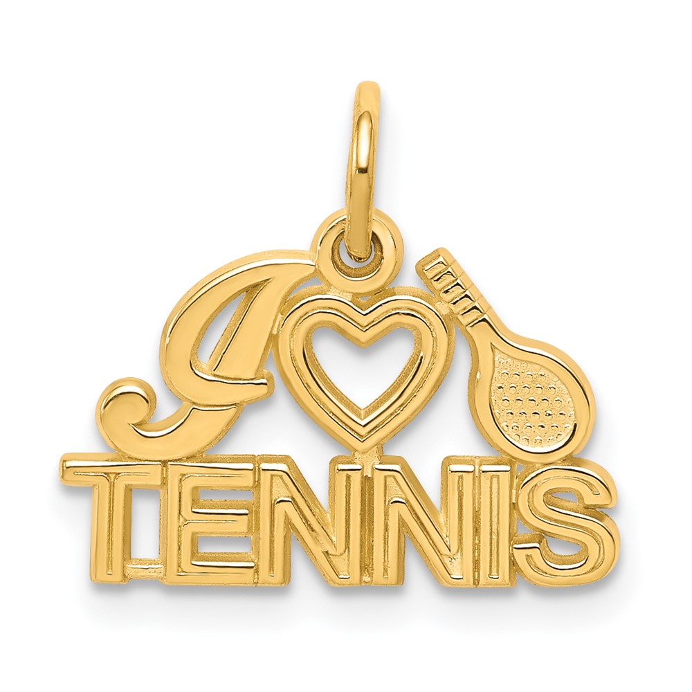 10C150.jpg 10K I HEART TENNIS Charm - Image 1