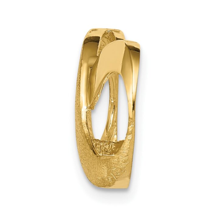 10K Infinity Figure Eight Polished and Textured Slide - Diamond Ring Co.