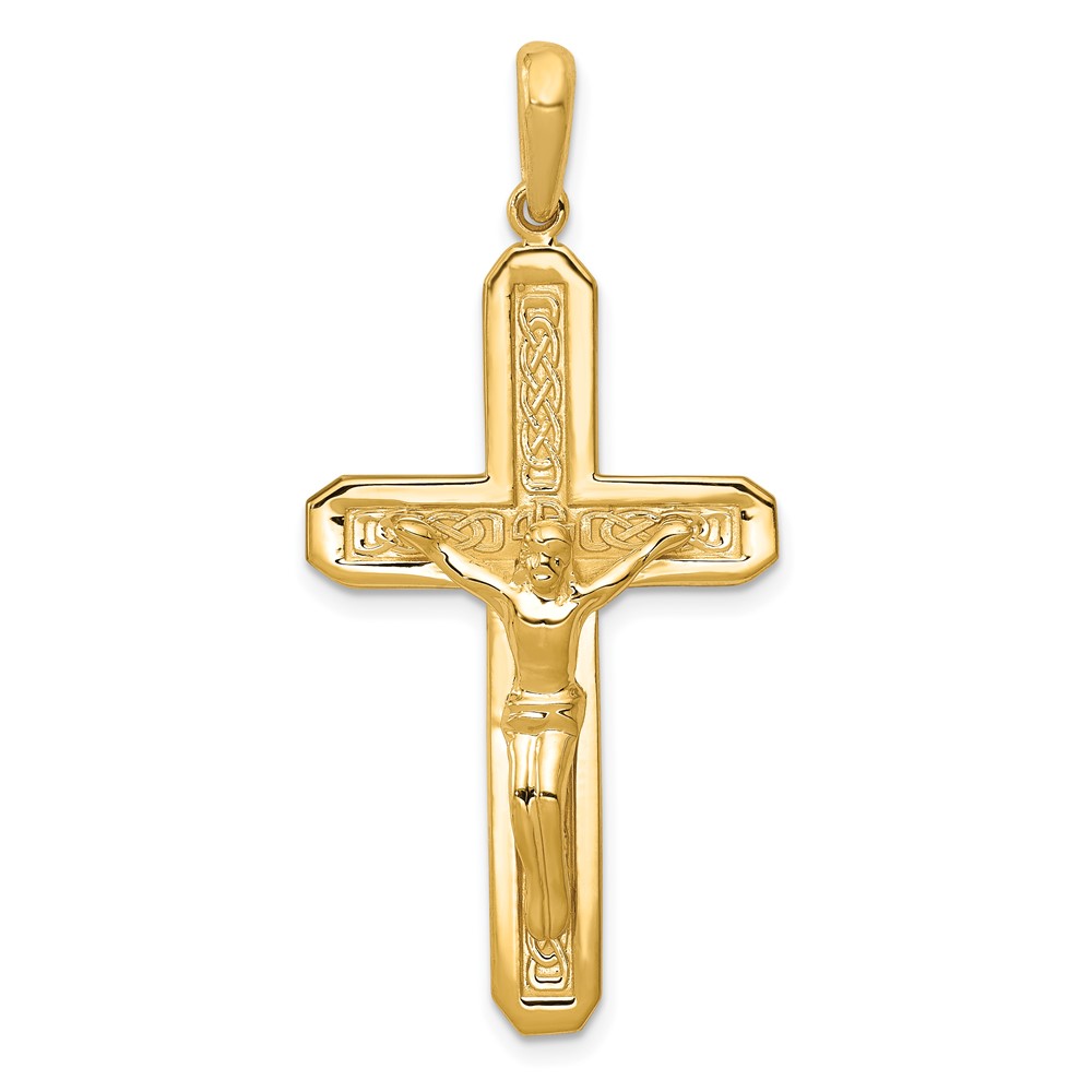 10C1984.jpg 10k Polished Crucifix Pendant - Image 1