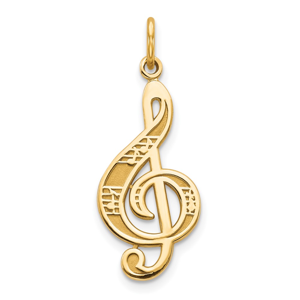 10C201.jpg 10k Treble Clef Charm - Image 1