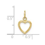 10K Polished Cut-out Heart Pendant - Image 3