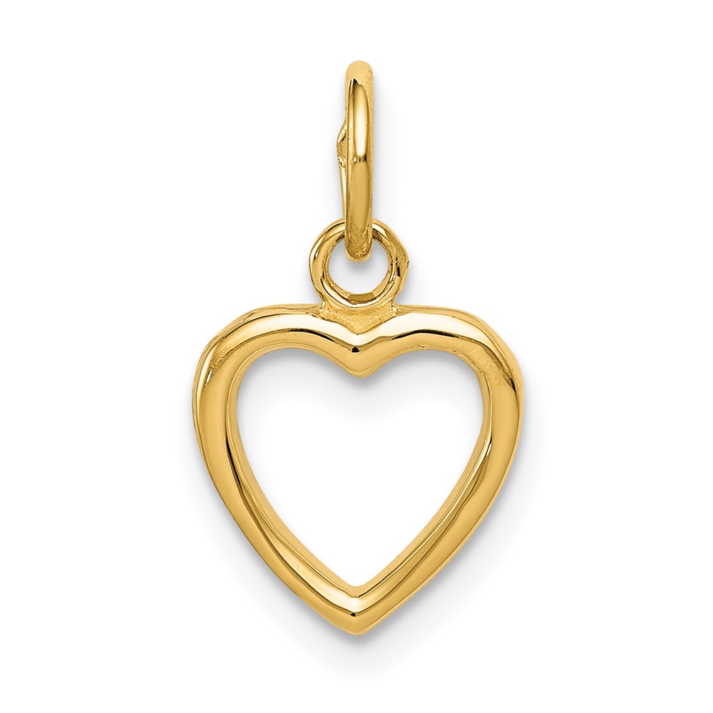 10C2152.jpg 10K Polished Cut-out Heart Pendant - Image 1