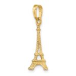 10k Solid Polished 3-D Eiffel Tower Charm - Image 5
