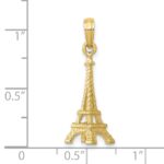 10k Solid Polished 3-D Eiffel Tower Charm - Image 3