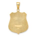 10k Large Police Badge Pendant - Image 4