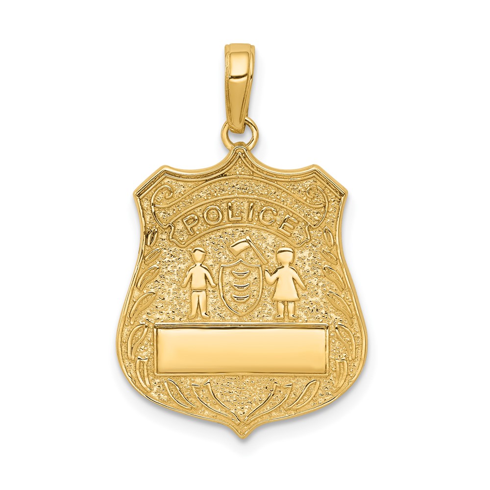 10C2253.jpg 10k Large Police Badge Pendant - Image 1