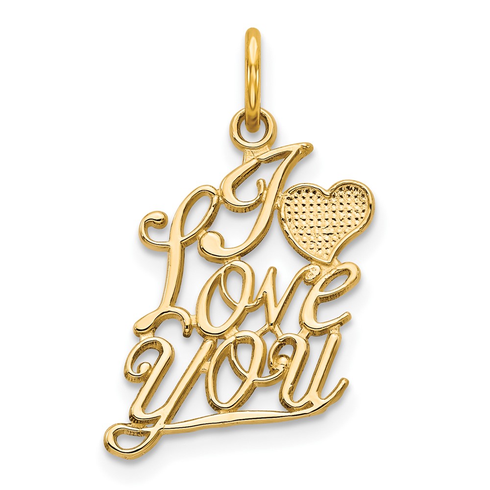 10C229.jpg 10K I LOVE YOU Charm - Image 1