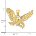 10k Solid Polished Eagle Pendant - Image 3