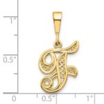 10k Initial F Pendant - Image 3