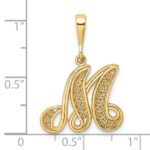 10k Initial M Pendant - Image 3