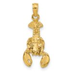 10k 3-D Moveable Lobster Pendant - Image 3